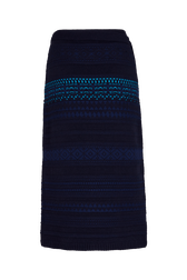 Midi Wrap Skirt Blue back view