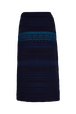 Midi Wrap Skirt Blue back view