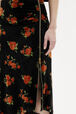 Asymmetric Velvet Jacquard Midi Skirt Orange details view 3
