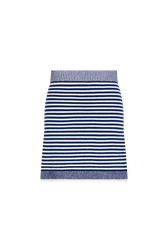 Mini striped sailor skirt in blended cotton Striped white/blue back view
