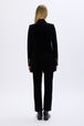 Longline Velvet Jacket Black back worn view