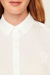 Chemise popeline femme Blanc vue de détail 2