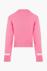 Cardigan cœurs Rose vue de dos