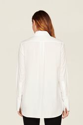 Chemise popeline femme Blanc vue portée de dos