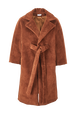 Manteau long velours femme Cafe vue de face