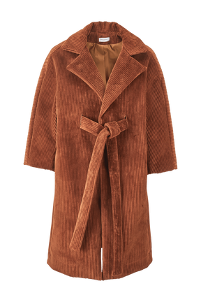Manteau long velours femme Cafe vue de face