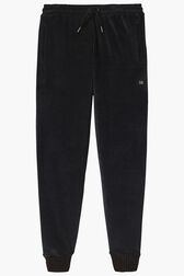 Jogging velours femme Noir vue de face