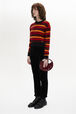 Wool and Cashmere Striped Jumper Striped red/orange details view 1