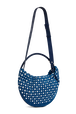 Medium Domino bag in denim and studs Blue studs back view