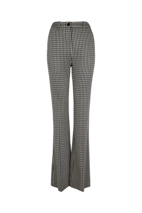 Pantalon à carreaux en jersey Carreaux noir/blanc vue de face