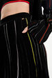 Short plissé rayé multicolore femme Noir vue de détail 2