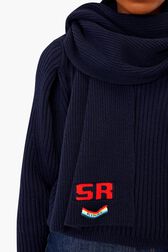 Echarpe SR Raye noir/bleu vue de détail 2