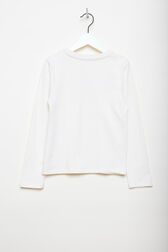 Sonia Rykiel Logo Girl Long Sleeves T-shirt Ecru back view