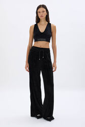 Brassière en velours Noir vue portée de face