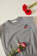 Ribbed Knit Girl Top Grey details view 1