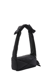 Baguette Demi-Pull  nylon bag Black back view