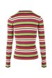 Women Multicolor Striped Sweater Multico emerald striped back view