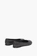 Black Leather Ballerinas With Studs Black back view