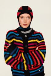 Cardigan Big Poor Boy rayé femme Multico raye rf vue de détail 3
