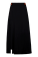 Women Viscose Flowing Skirt Black front view