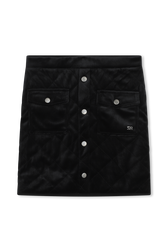 Velvet skirt Black front view