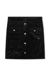 Velvet skirt Black front view