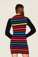 Women Jane Birkin Striped Midi Dress Multico striped rf back worn view