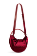 Domino medium velvet bag Claret back view