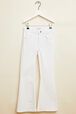 Jean flare fille Blanc vue de face