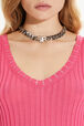 Ribbed tank top Pink details view 1