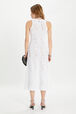 Robe en maille à col rond sans manches Blanc vue portée de dos