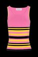 Women Multicolor Striped Tank Top Pink front view