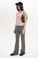 Open Knit Sleveless Crew-Neck Sweater Pink details view 1