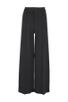 Pantalon bicolore femme Noir vue de face