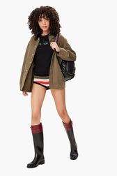 Rykiel Forever Short Sweater Black front worn view