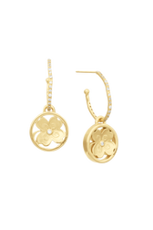 Golden Medals Lucky Clover earrings Gold details view 3