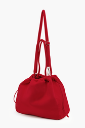 Sac velours maxi femme Rouge vue de dos