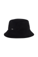 Women Velvet Bucket Hat Black front view