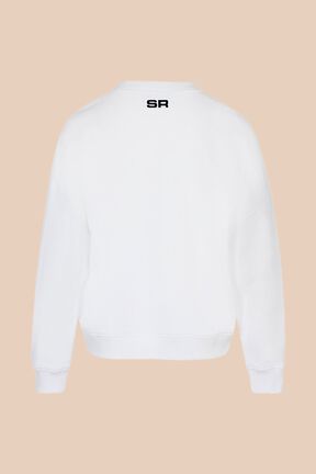 Women Mouth Print Sweatshirt White back view