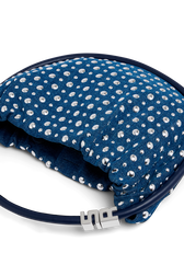 Medium Domino bag in denim and studs Blue studs details view 2