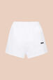 Short motif bouche femme Blanc vue de dos