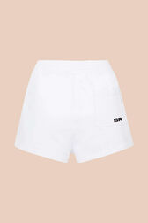 Short motif bouche femme Blanc vue de dos