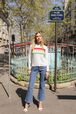 Knitted Long Sleeve Sweater White details view 1