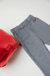 Pantalon flare fille pied de poule Noir vue de détail 3