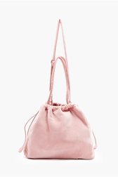 Sac velours maxi femme Rose vue de face