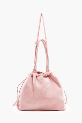 Sac velours maxi femme Rose vue de face