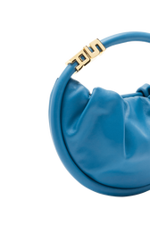 Sac domino mini en cuir Bleu de prusse vue de détail 1