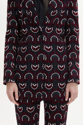 Longline Jersey Jacket Claret details view 2