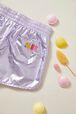 Metallic Girl Shorts Lilac details view 3