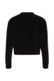 Long-Sleeved Velvet Sweater Black back view